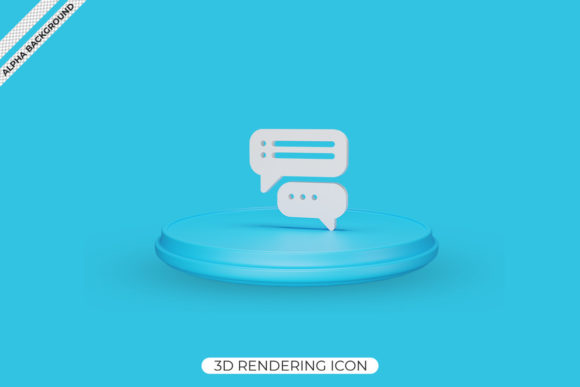 3d Conversation Render Icon