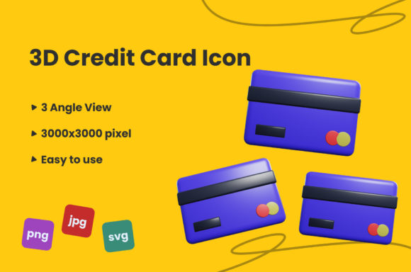 3D Credit Card Icon
