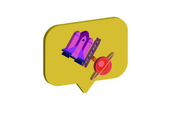 3D Icon Space Planet