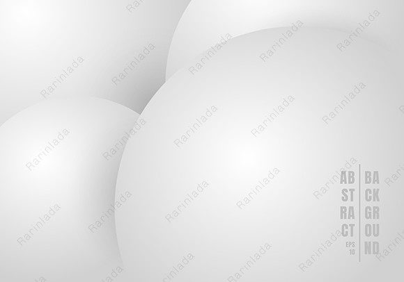 Abstract 3D White Circles Background