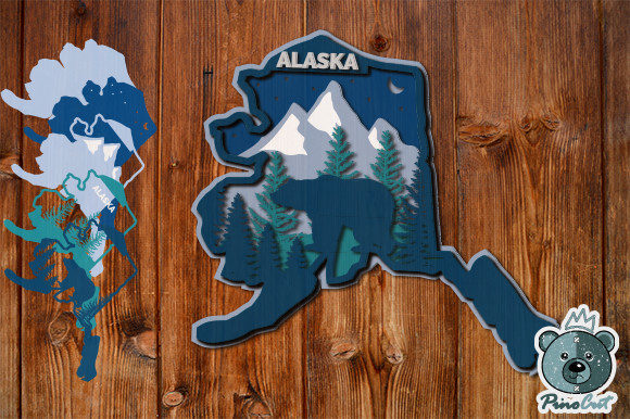 Alaska, 3D Layered Tropical Alaska
