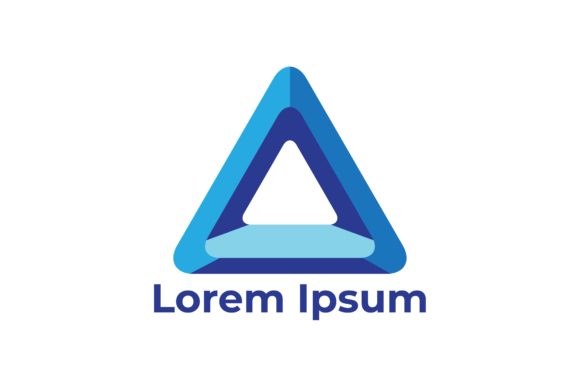 Business Logo Concept 3D Shape Triangle