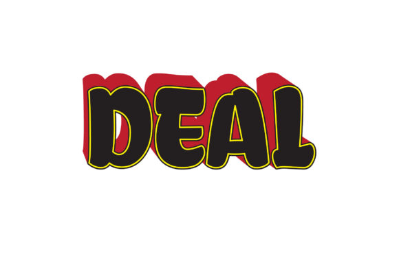 DEAL 3D Text Effect Vector