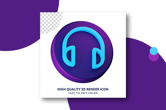 Elevate Your Digital Interface with Premium 3D Headphone Icons
