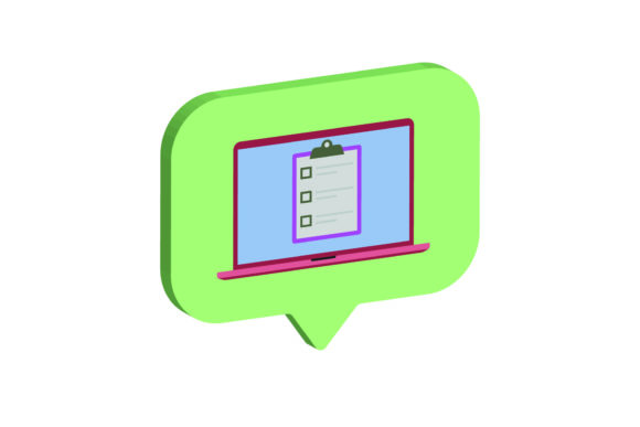 Laptop 3D Icon Note