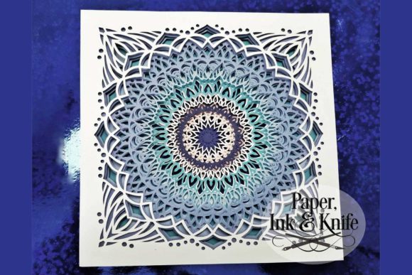 Mandala 4 3D Papercut Shadowbox