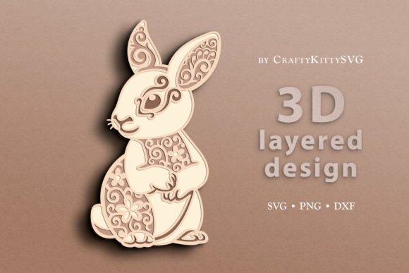 Mastering the Art of Layered Craftsmanship with the Bunny 3D Laser Cut Template