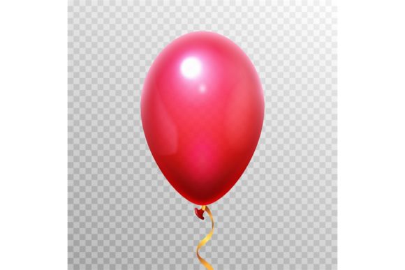 Realistic 3D Red Balloon