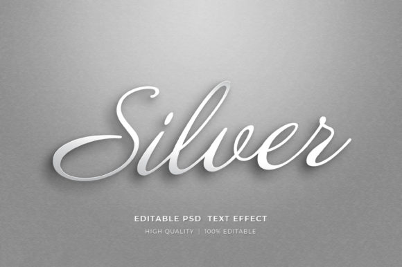 Silver Editable 3d Text Style Effect: Elevate Your Design Projects with Professional-Grade Typography