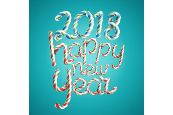 The Art of Festive Typography: Mastering the 2018 Happy New Year Vector. 3D Sign Aesthetic