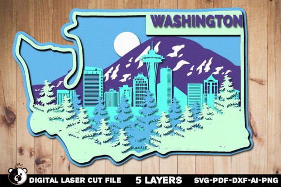 Washington, 3D Layered Tropical: A Streamlined Workflow for CNC and Laser Enthusiasts